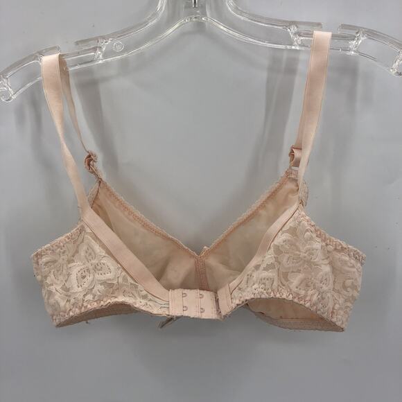 Ball Women's Crochet Laces Sexy Push Up Bra Adjustable Straps Tan Size 36C - Picture 2 of 5